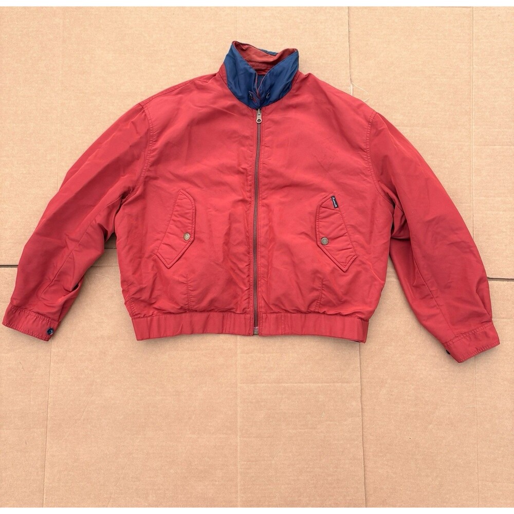 Vintage Faconnable Reversable Bomber Jacket Red Blue Full Zip Mens M Classic